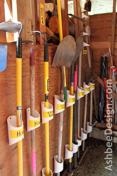 Organization DIY – Make Garden Tool Organizers with PVC Pipe - DIY 