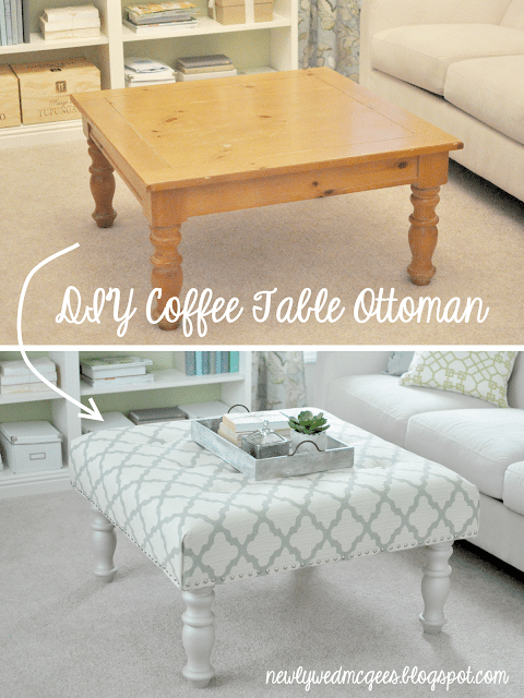  DIY – Turn a Coffee Table into an Upholstered Ottoman - DIY &amp; Crafts
