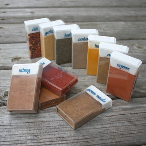 Repurposed TicTac Boxes for Travel Spices Repurposed TicTac Boxes for Travel Spices - Top 33 Most Creative Camping DIY Projects and Clever Ideas
