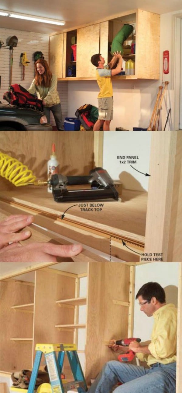 Install Cabinets - 49 Brilliant Garage Organization Tips, Ideas and DIY Projects
