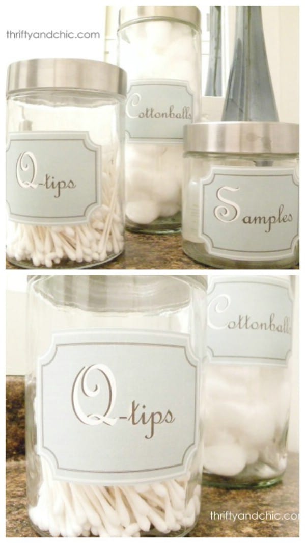 Bathroom Container Labels - Free Printables - 30 Brilliant Bathroom Organization and Storage DIY Solutions