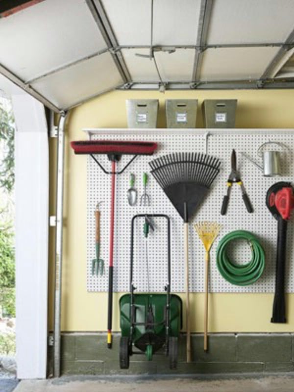 Use a Pegboard to Make Space - 49 Brilliant Garage Organization Tips, Ideas and DIY Projects