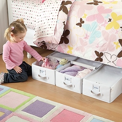 Canvas Totes for Under the Bed Storage - 5 Easy Storage and Organization Solutions for Any Kid's Bedroom