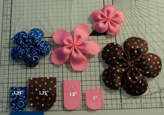 Five Petal Flower Bow - 30 Fabulous and Easy to Make DIY Hair Bows