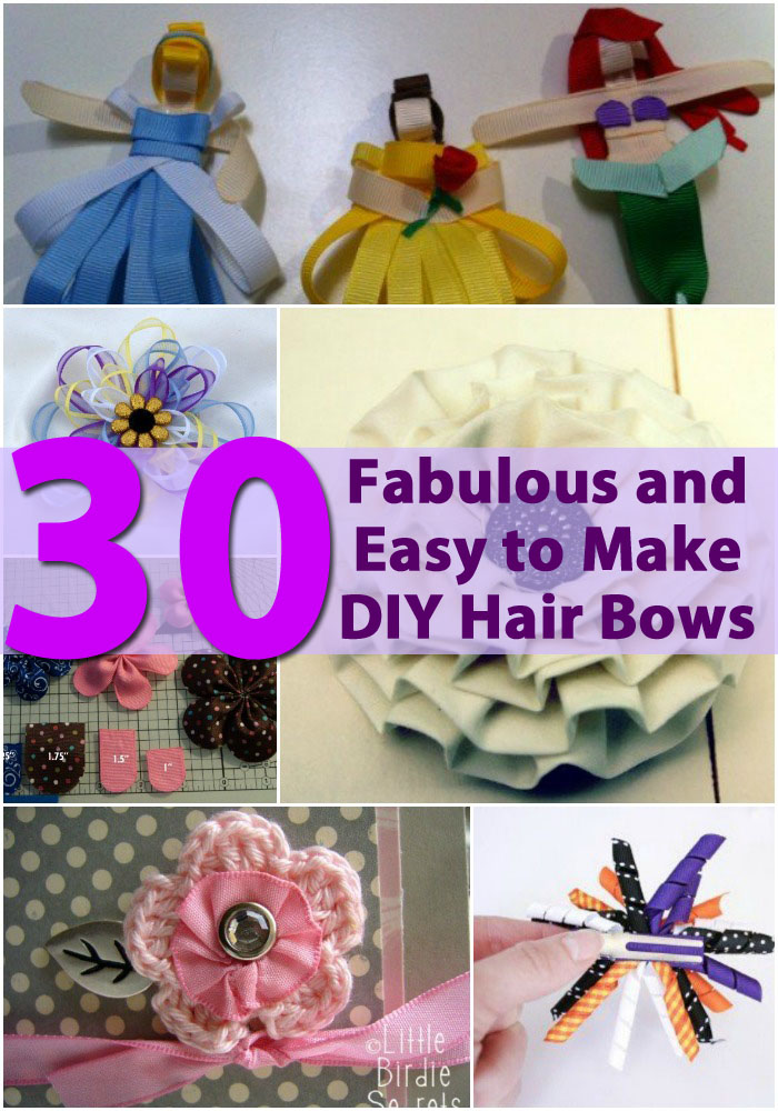 30 Fabulous and Easy to Make DIY Hair Bows