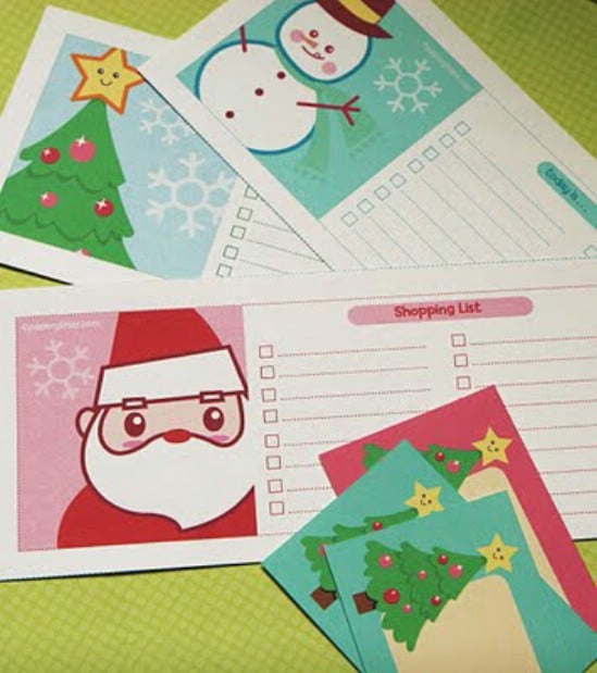 Christmas Tags and Shopping List - Over 50 Creative Christmas Printables Collection