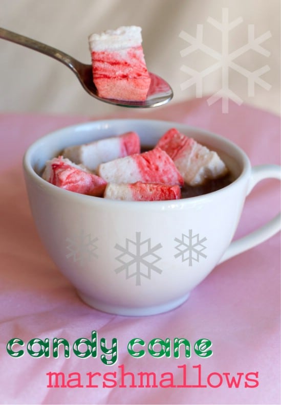 Candy Cane Marshmallows - 25 Yummy Homemade Christmas Candy Recipes