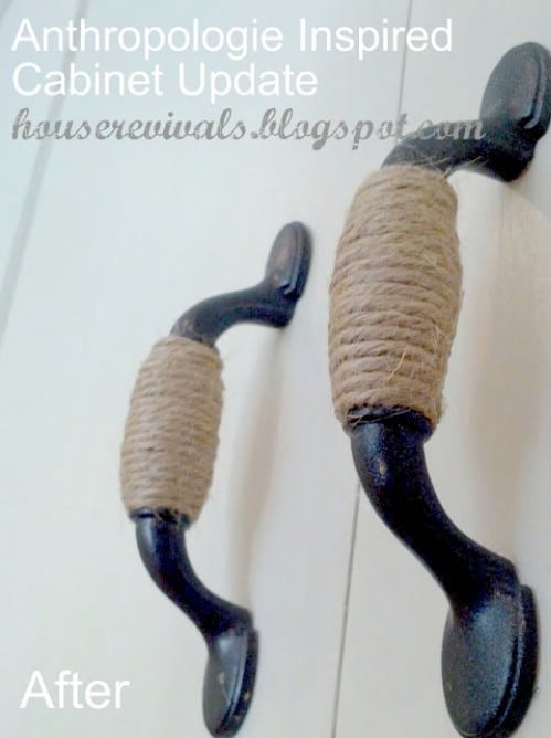 Twine Wrapped Cabinet Handles - 40 Rustic Home Decor Ideas You Can Build Yourself