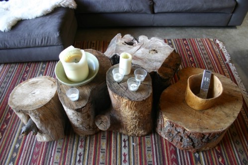 Tree Trunk Coffee Tables - 40 Rustic Home Decor Ideas You Can Build Yourself