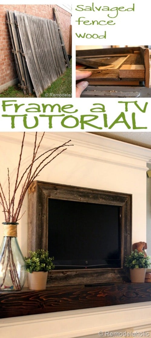 Frame It In Fencing - 10 Brilliant Ways to Disguise Your Flat Screen TV