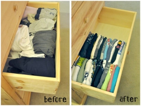 4 organized shirt drawers