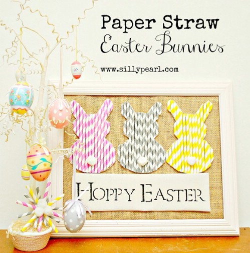 Paper Straw Bunnies - 80 Fabulous Easter Decorations You Can Make Yourself