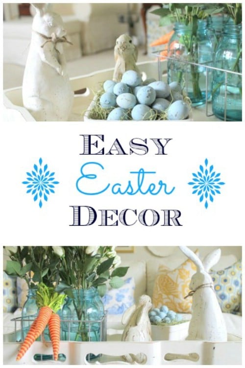 Coffee Table Display - 80 Fabulous Easter Decorations You Can Make Yourself
