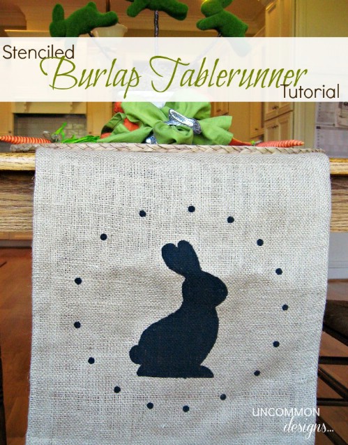 Burlap Table Runner - 80 Fabulous Easter Decorations You Can Make Yourself