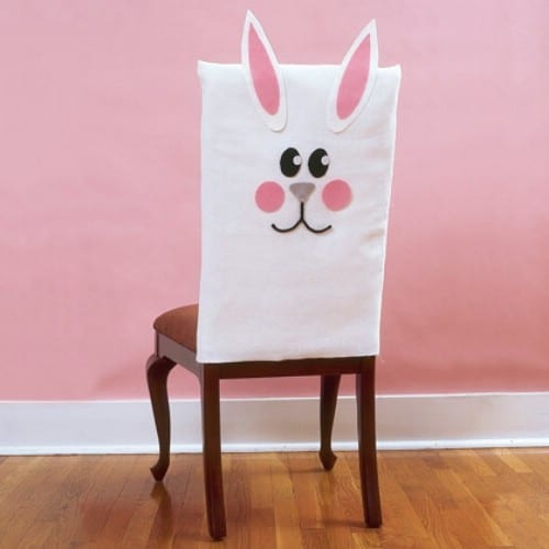 Bunny Chair Covers - 80 Fabulous Easter Decorations You Can Make Yourself