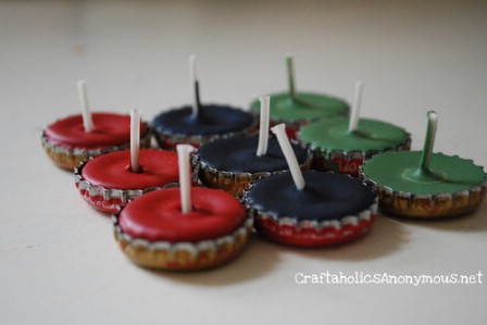 Make Tea Lights from Bottle Caps
