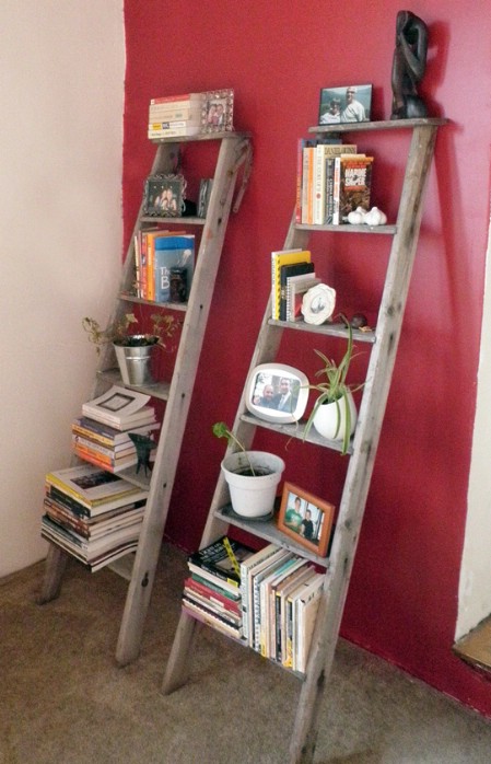 Turn Broken Ladders Into Bookshelves