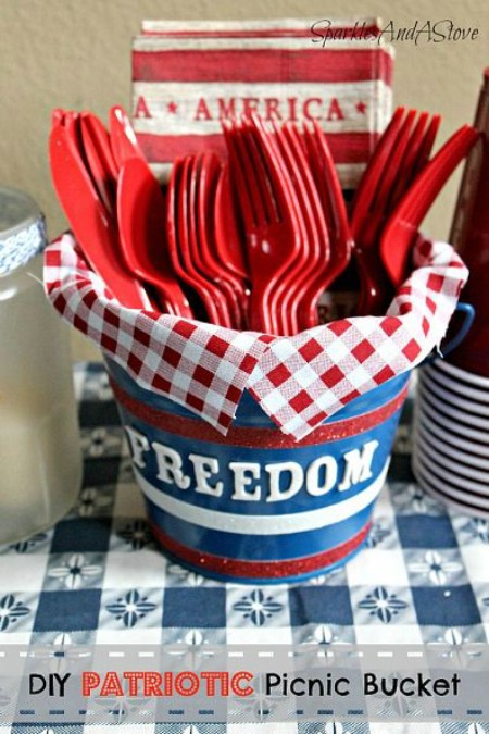 Turn Leaky Buckets Into Outdoor Serving Items