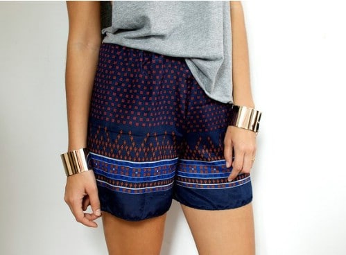 Scarf Print Shorts