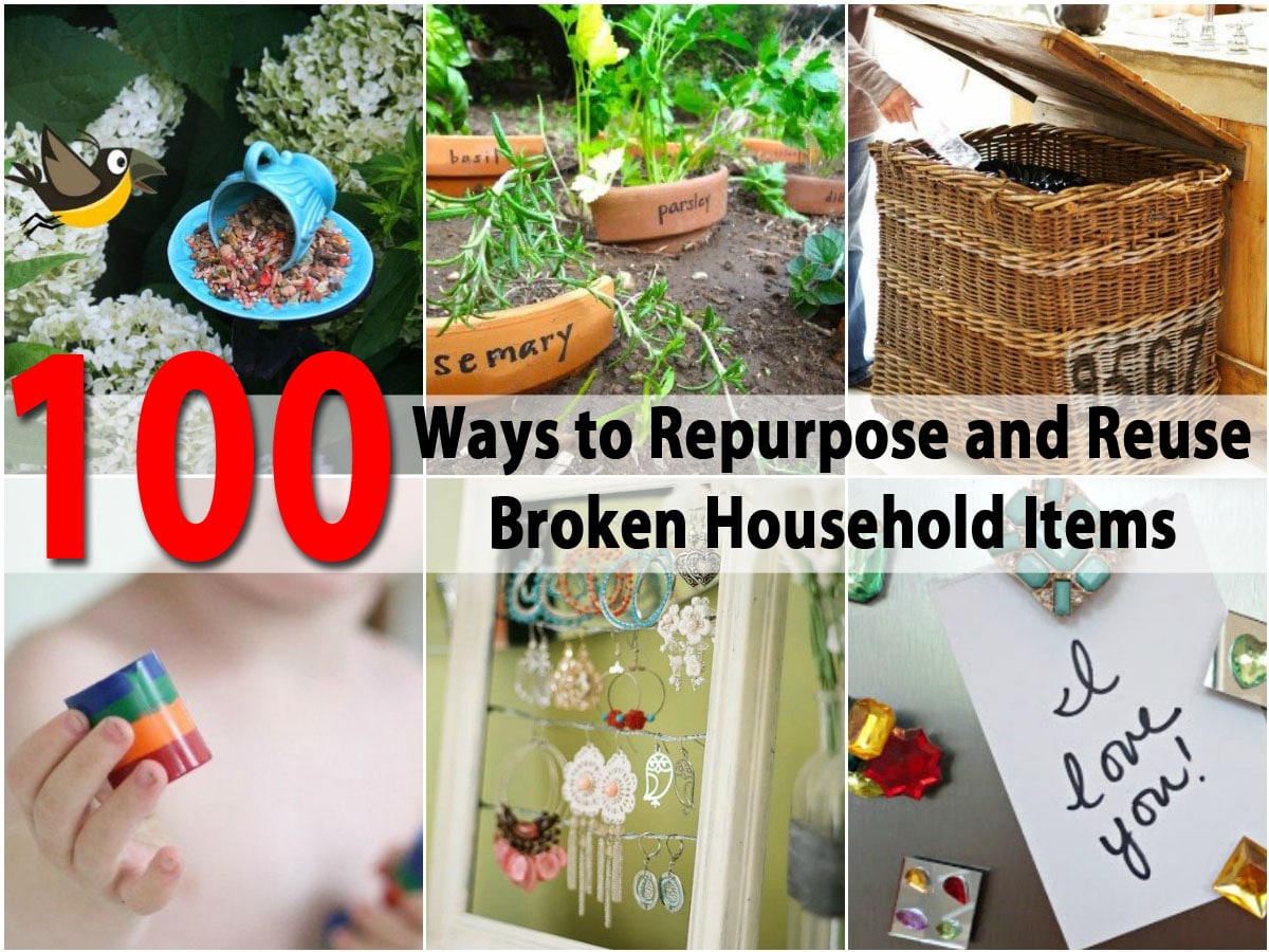 100 Ways to Repurpose and Reuse Broken Household Items ...