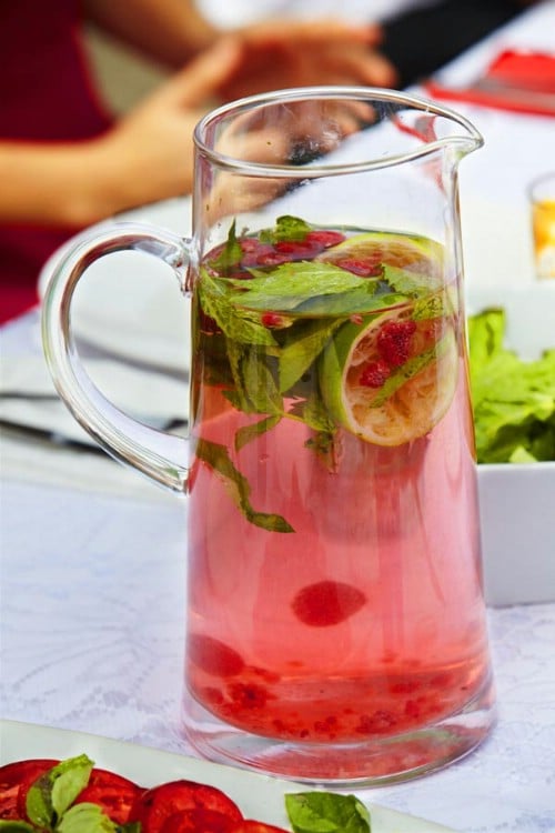 Raspberry and Mint Water