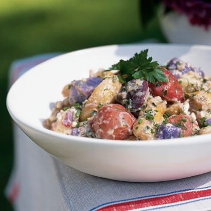 Red White and Blue Potato Salad