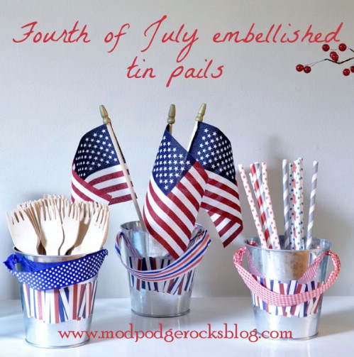 Embellished Tin Pails