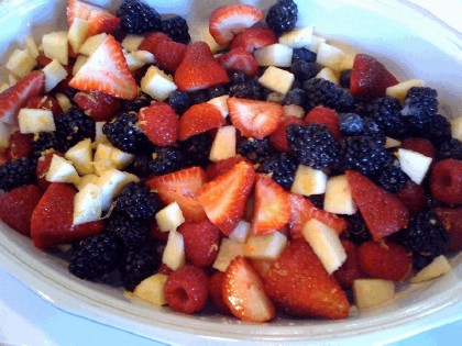 Patriotic Berry and Apple Salad