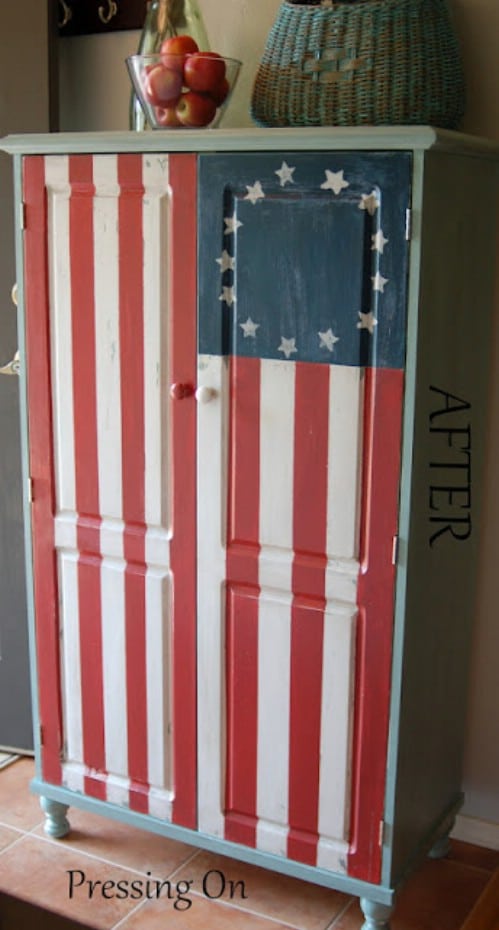Betsy Ross Painted Cabinet
