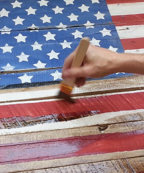 Rustic Pallet Flag