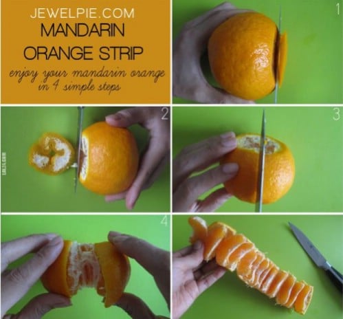 Peel an orange with ease.