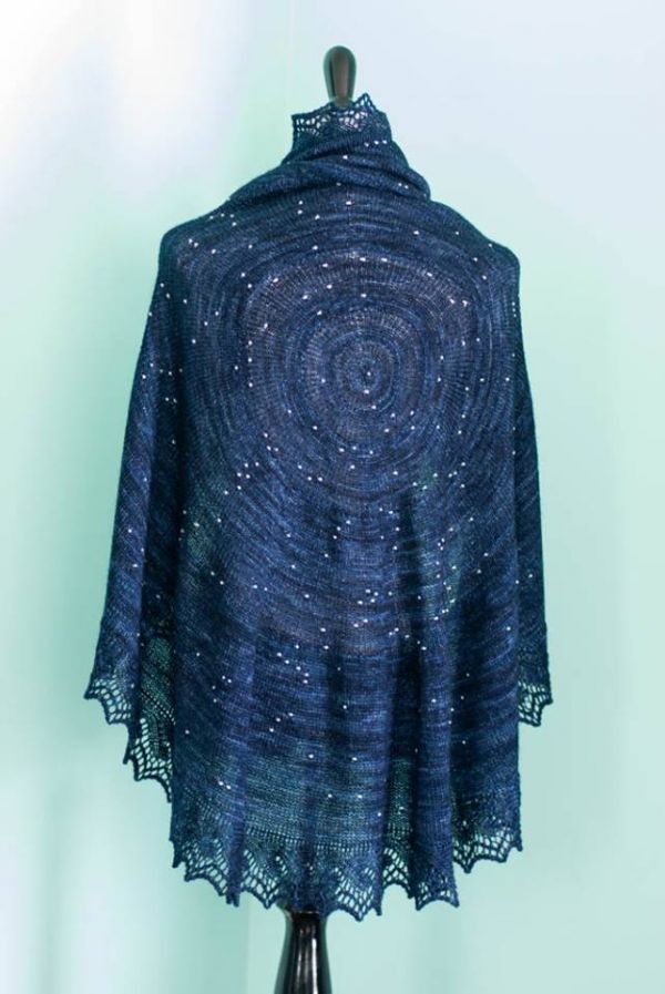 This DIY Knitting Project is More than Just an Exquisite Shawl – It's a Map of the Stars in Our Sky!