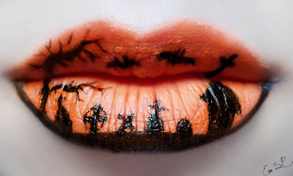 14 Genius DIY Halloween Lip Art Makeup Ideas