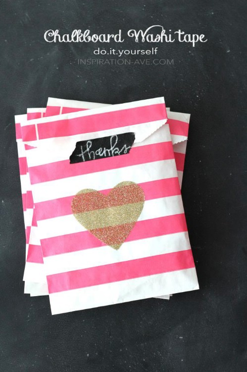 Chalkboard washi tape for gifts