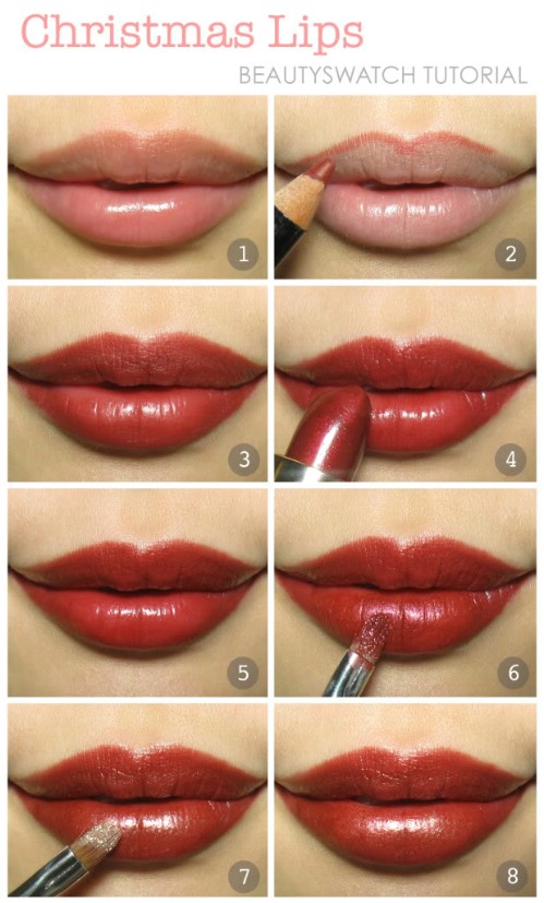 Luscious Lips - 10 Stylishly Festive Christmas Makeup Ideas