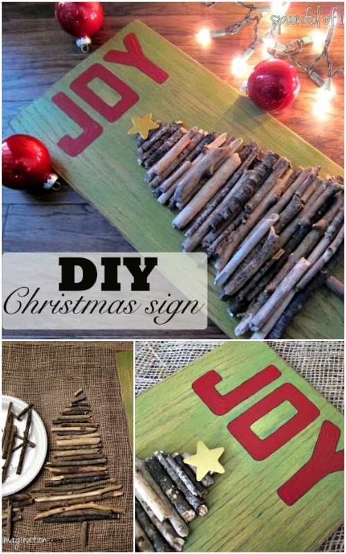 Wooden Tree Sign - 20 Magical DIY Christmas Home Decorations You'll Want Right Now