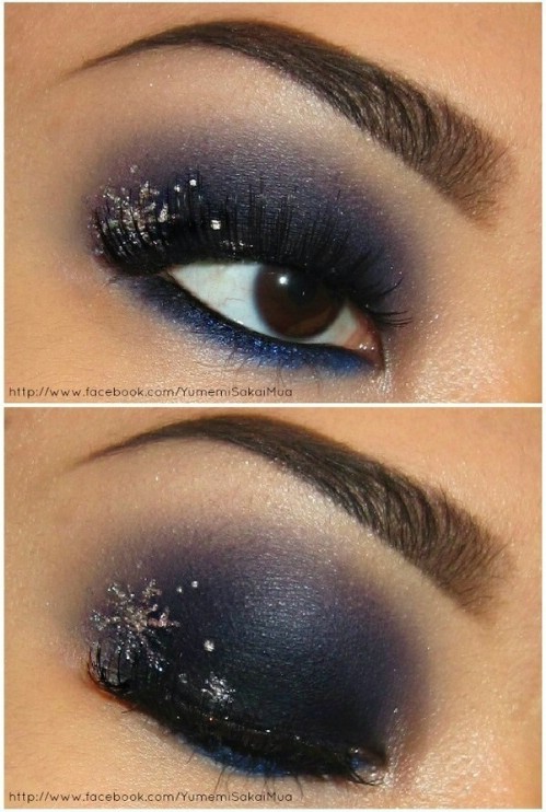 Snowflake Eyes - 10 Stylishly Festive Christmas Makeup Ideas