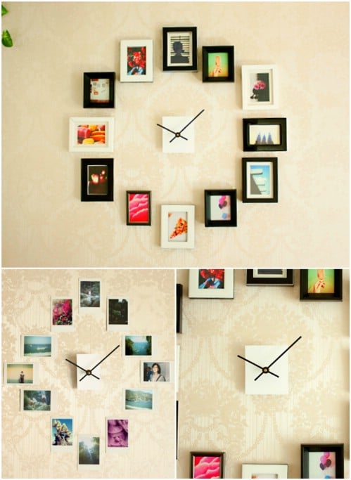 Photo Clock - 20 Cleverly Creative Ways to Display Your Cherished Photos