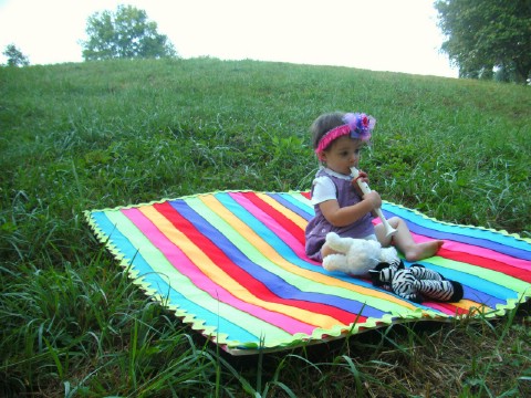 Technicolor Play Mat - 30 Magnificent DIY Rugs to Brighten up Your Home