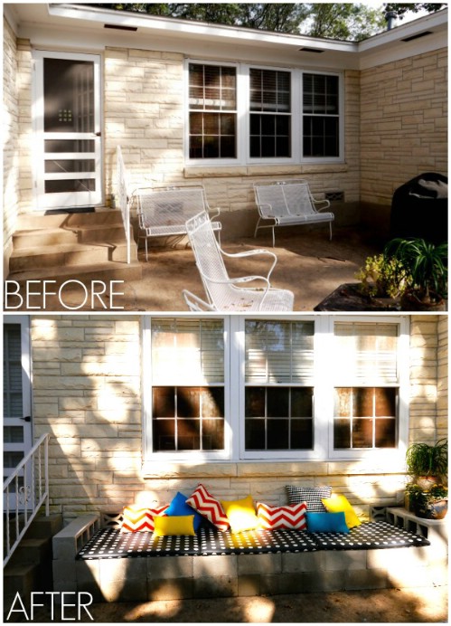 Solid Bench - 17 Creative Ways to Use Concrete Blocks in Your Home