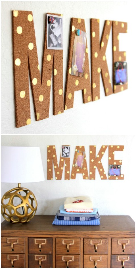 Cork Board Letters
