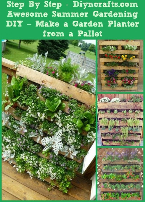 Turn a pallet into a planter.