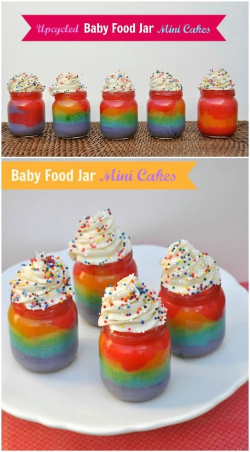 Mini Rainbow Cakes