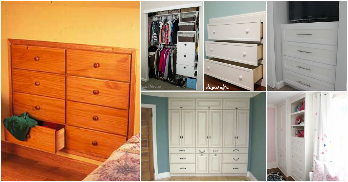 7 Beautifully Functional DIY Built-In Dressers to Utilize ...