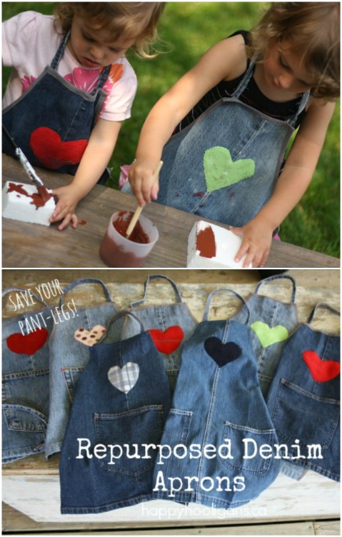 Make a craft apron for your child.