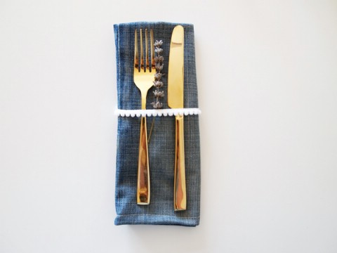 Make denim napkins to go with your denim placemats.