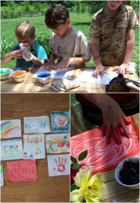 Make edible finger paint.