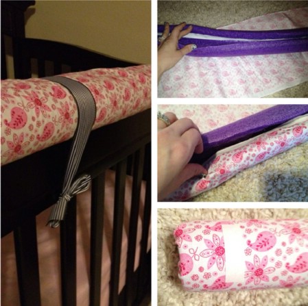 Pool Noodle Crib Rail Cover