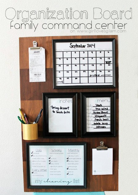 Family Command Center Organization Board