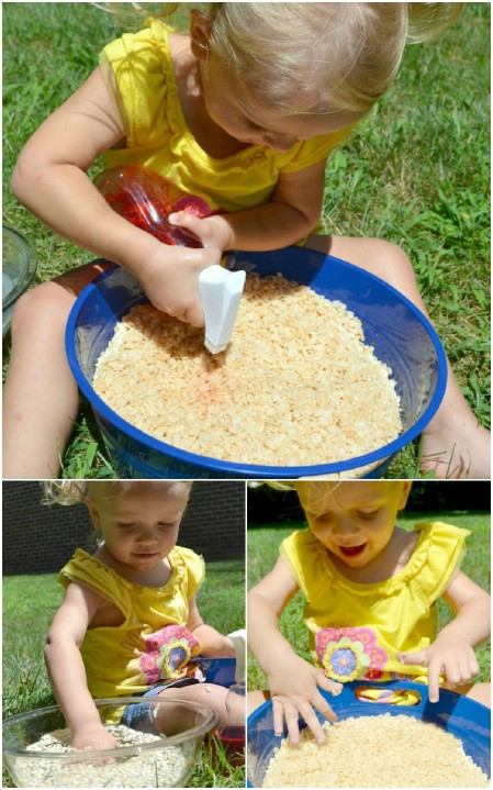 Play with Rice Krispies.